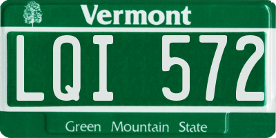 VT license plate LQI572