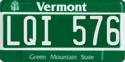 VT license plate LQI576