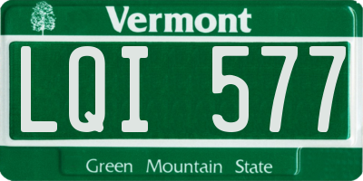VT license plate LQI577