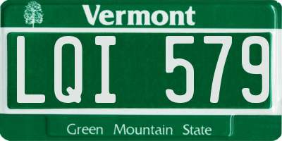 VT license plate LQI579