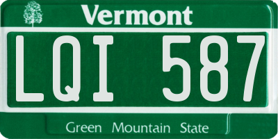 VT license plate LQI587