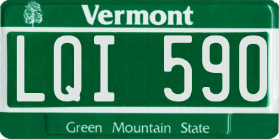 VT license plate LQI590