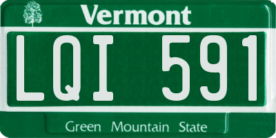 VT license plate LQI591
