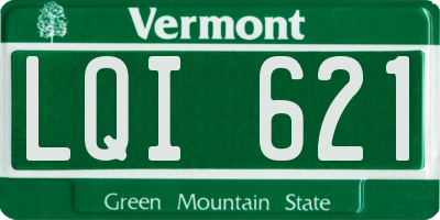 VT license plate LQI621
