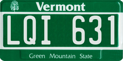 VT license plate LQI631