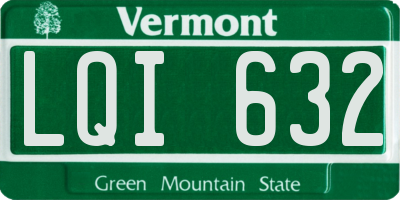 VT license plate LQI632