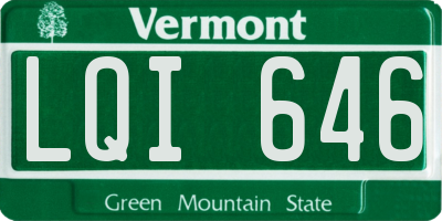 VT license plate LQI646