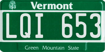 VT license plate LQI653