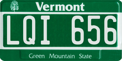 VT license plate LQI656