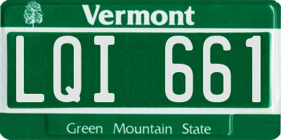 VT license plate LQI661