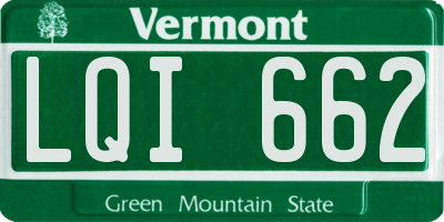 VT license plate LQI662