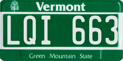 VT license plate LQI663