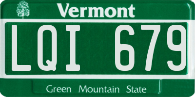 VT license plate LQI679