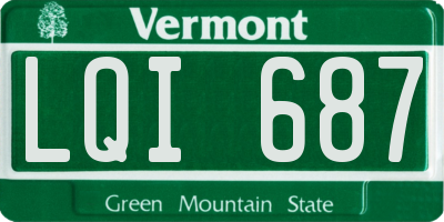 VT license plate LQI687