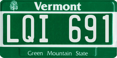 VT license plate LQI691