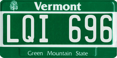 VT license plate LQI696