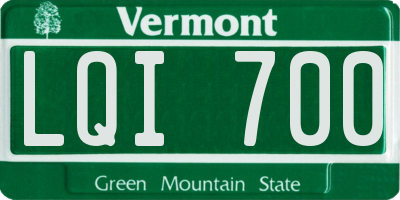 VT license plate LQI700
