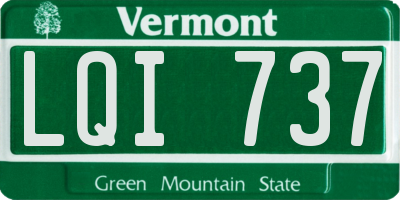 VT license plate LQI737