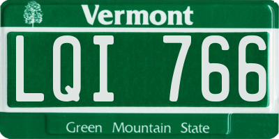 VT license plate LQI766