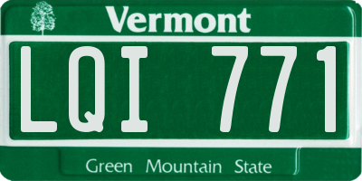 VT license plate LQI771