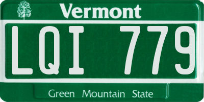 VT license plate LQI779