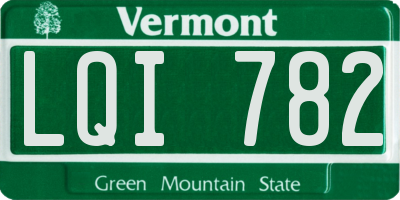 VT license plate LQI782
