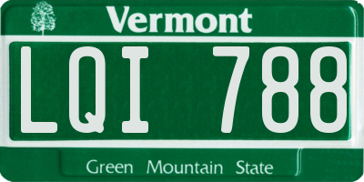 VT license plate LQI788