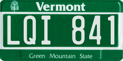 VT license plate LQI841