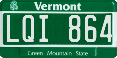 VT license plate LQI864