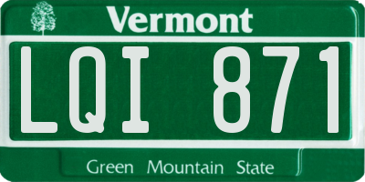VT license plate LQI871