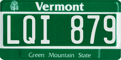 VT license plate LQI879