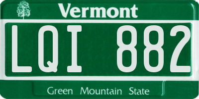 VT license plate LQI882