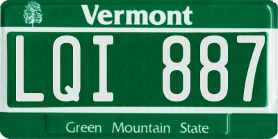 VT license plate LQI887