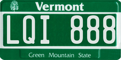 VT license plate LQI888