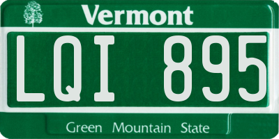VT license plate LQI895