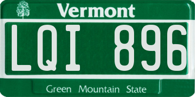 VT license plate LQI896