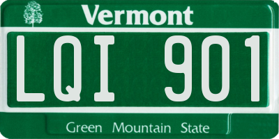 VT license plate LQI901