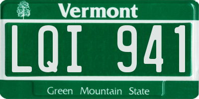 VT license plate LQI941