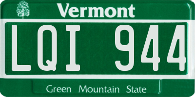 VT license plate LQI944