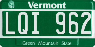 VT license plate LQI962