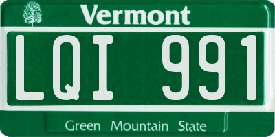 VT license plate LQI991