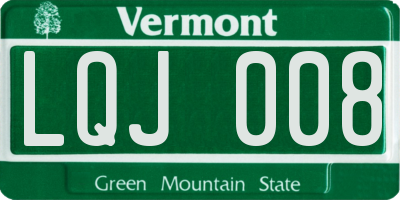 VT license plate LQJ008