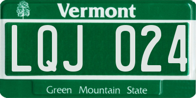 VT license plate LQJ024