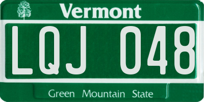 VT license plate LQJ048