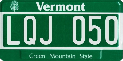 VT license plate LQJ050