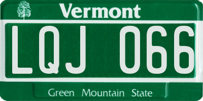 VT license plate LQJ066