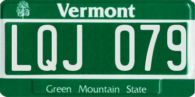 VT license plate LQJ079