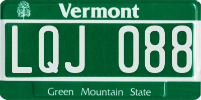 VT license plate LQJ088