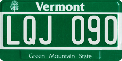 VT license plate LQJ090