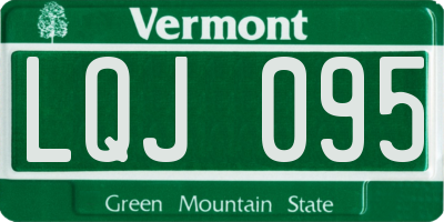 VT license plate LQJ095
